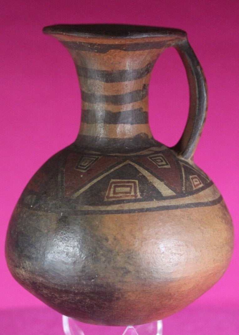Pre Columbian Authentic Artifact Inca Pitcher  Pottery 1438-1533 AD Peru COA J06
