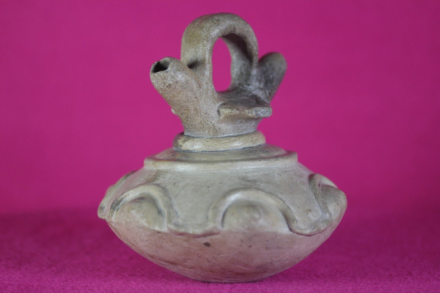 Authentic Pre Columbian Artifact Stirrup Jar Calima Ex Arte Primitivo AD T37