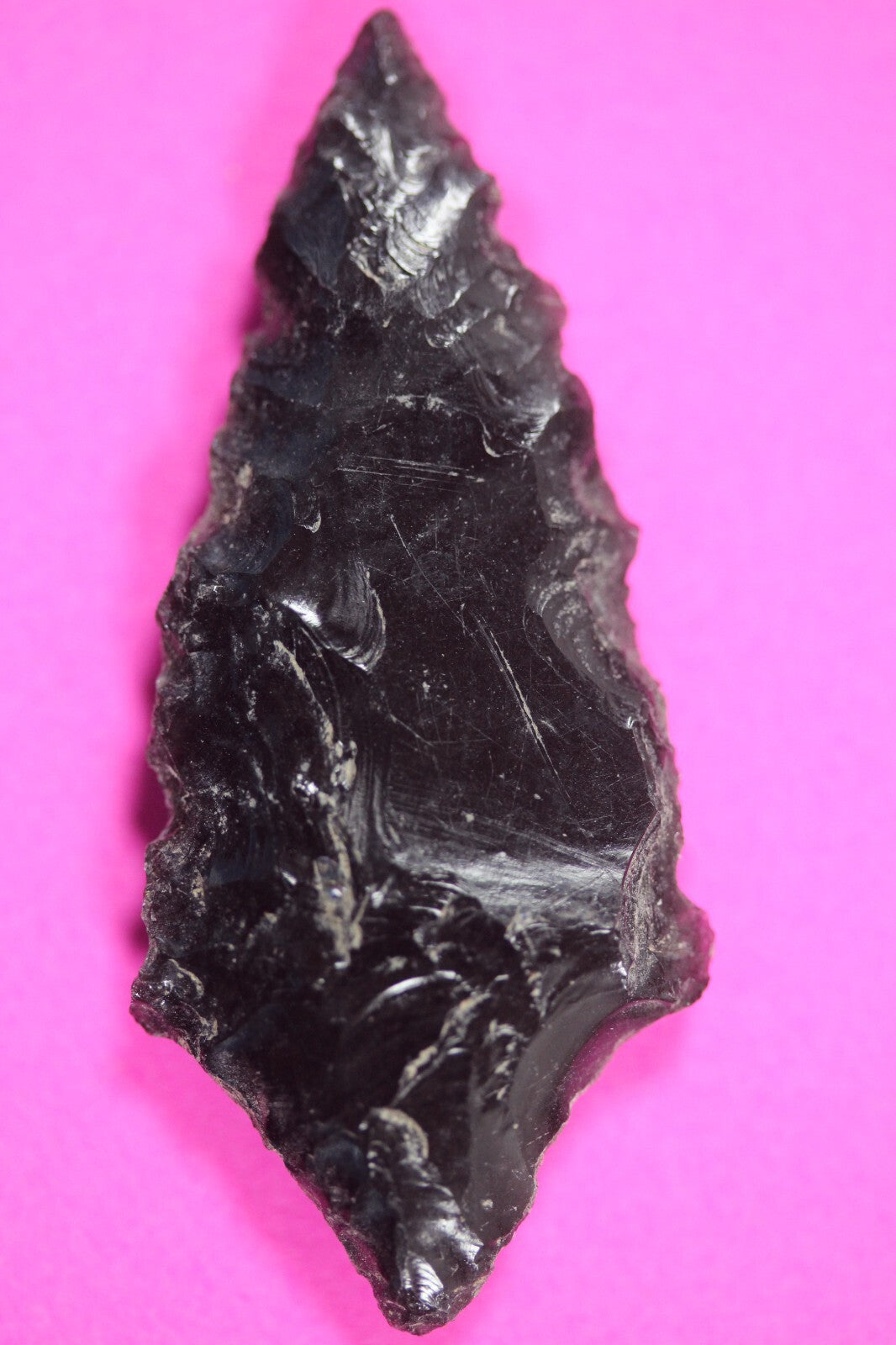 Authentic Pre Columbian Artifact Aztec Arrowhead Battle of Mexico City COA 13