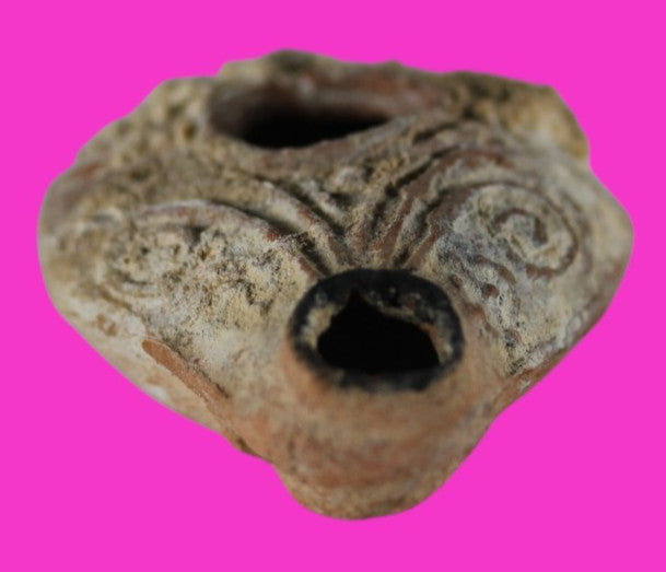 Ancient Holy Land Oil Lamp Artifact Jesus Christ Homeland  100 - 400 AD COA L03