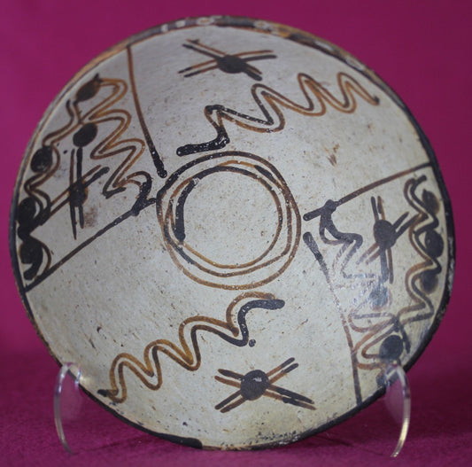 Authentic Pre Columbian Artifact Decorated Bowl Cajamarca Peru Pre Inca COA 205