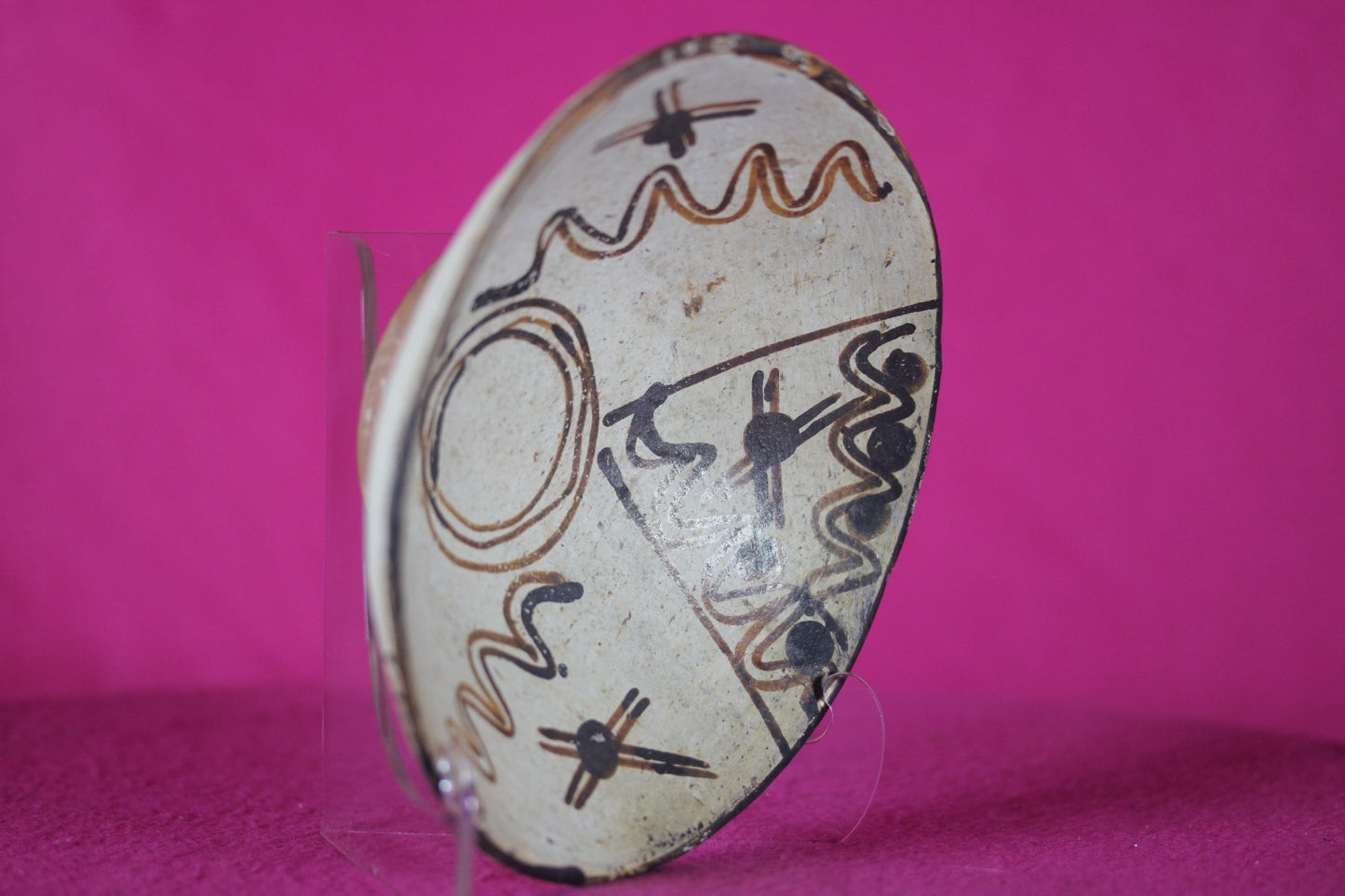 Authentic Pre Columbian Artifact Decorated Bowl Cajamarca Peru Pre Inca COA 205