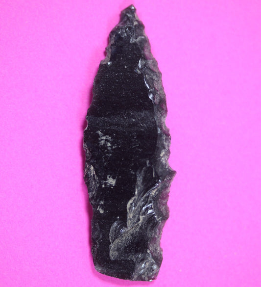 Authentic Pre Columbian Artifact Aztec Arrowhead Battle of Mexico City COA 39