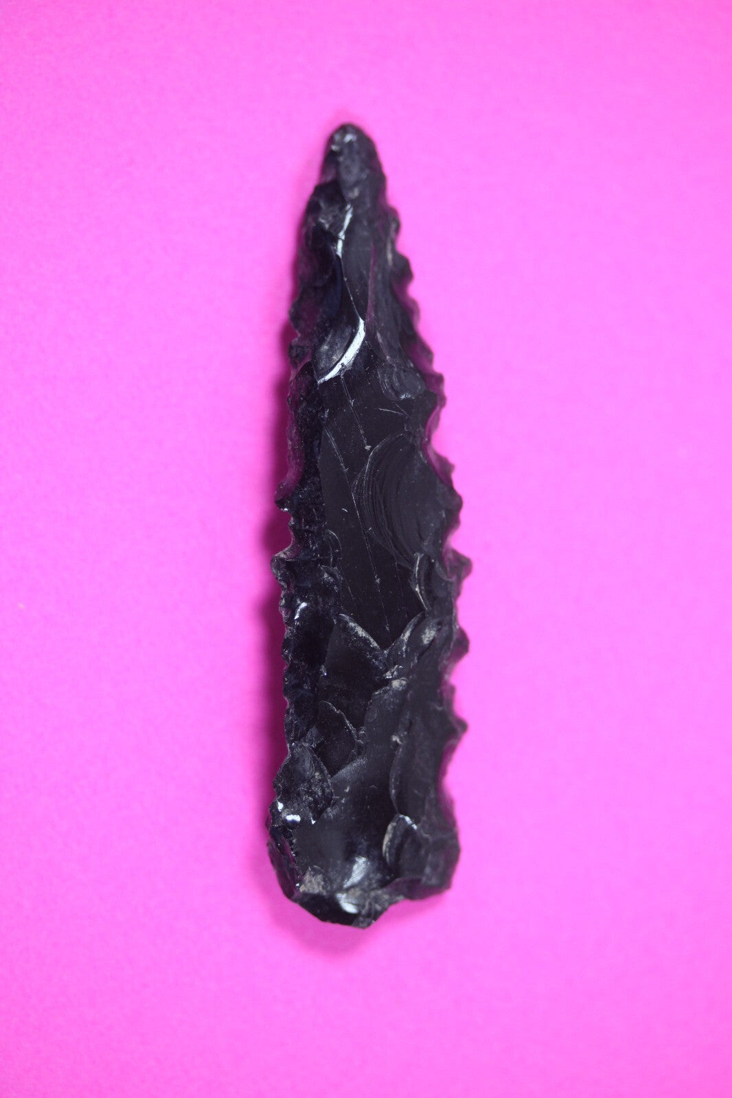 Authentic Pre Columbian Artifact Aztec Arrowhead Battle of Mexico City COA 34