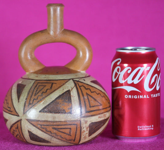 Authentic Pre Columbian Artifact Stirrup Vessel Moche Ex Arte Primitivo COA T31