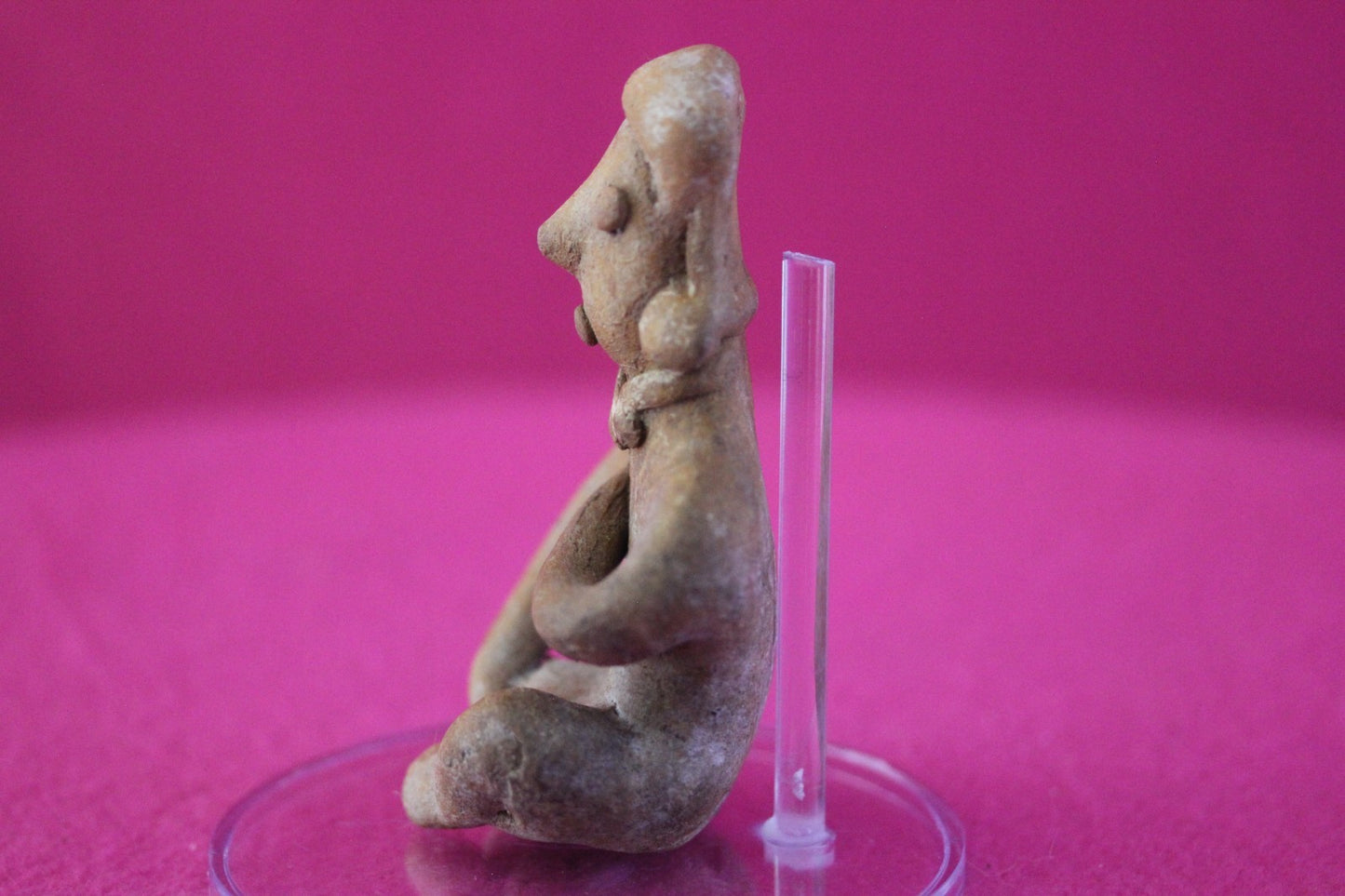 Pre Columbian Authentic Artifact Rare Seated Tomb Figure Colima Mexico COA 187