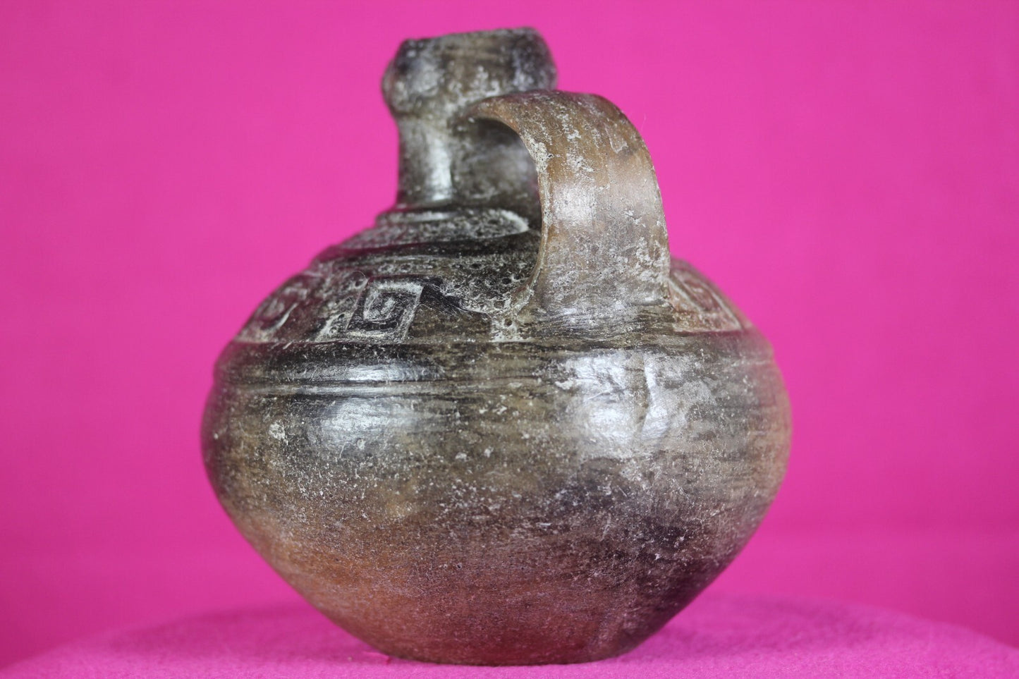 Authentic Pre Columbian Artifact Incised Jar Moche Peru 100-800 AD COA J24