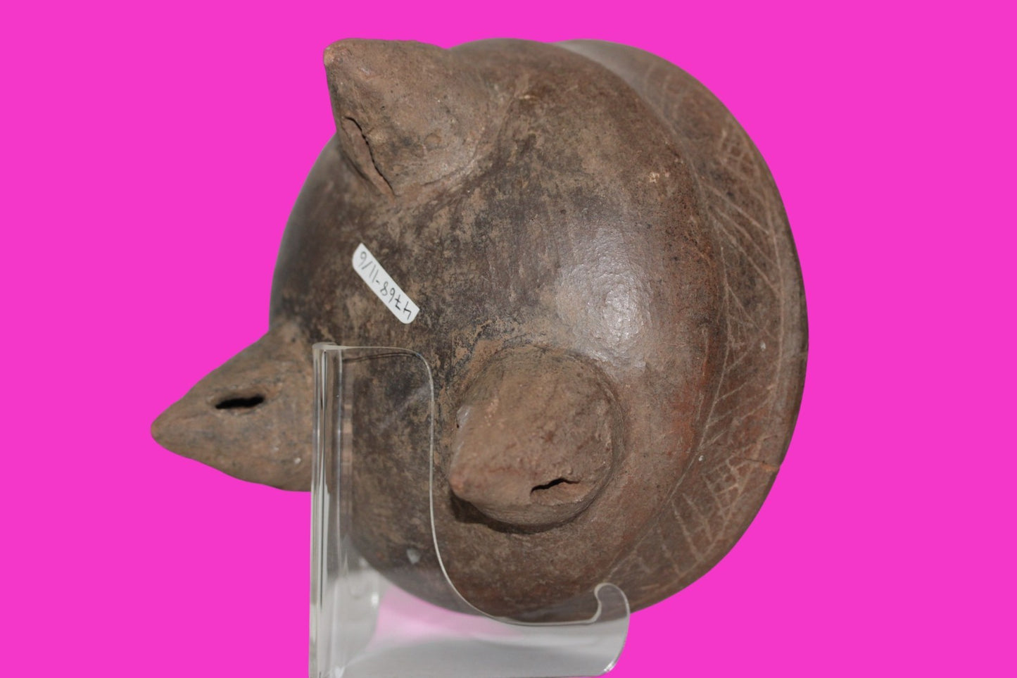 Pre Columbian Authentic Artifact Michoacan Tripod Rattle Bowl Mexico COA J16