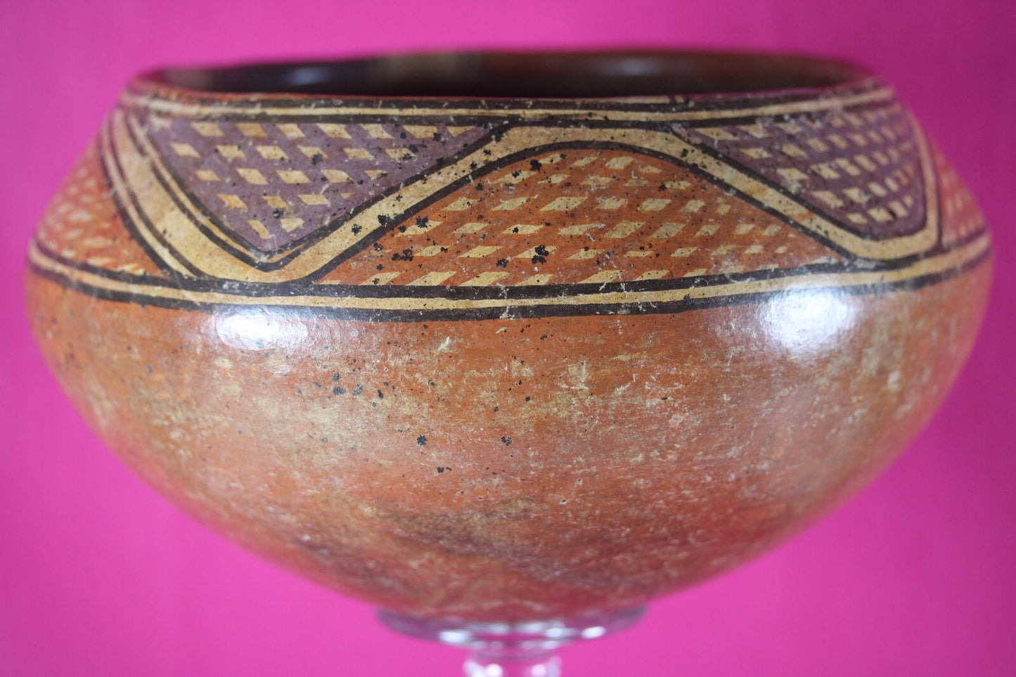 Authentic Pre Columbian Artifact Cocle Decorated Bowl Ex Arte Primitivo COA T23